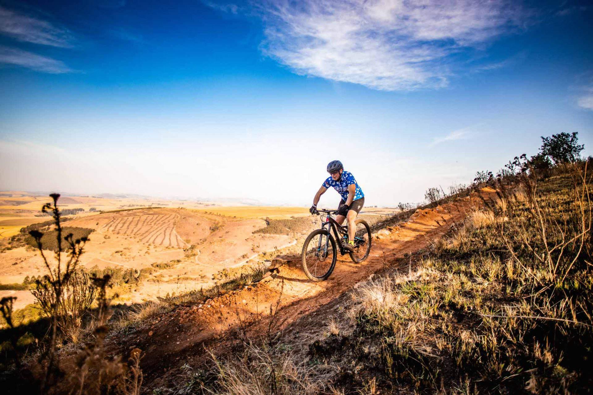 mountain bike on trail